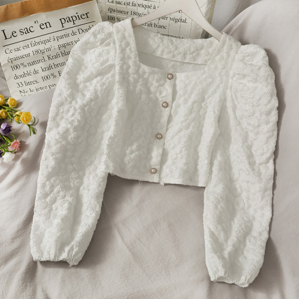 Retro stílusú női ing gombokkal és szögletes nyakkivágással