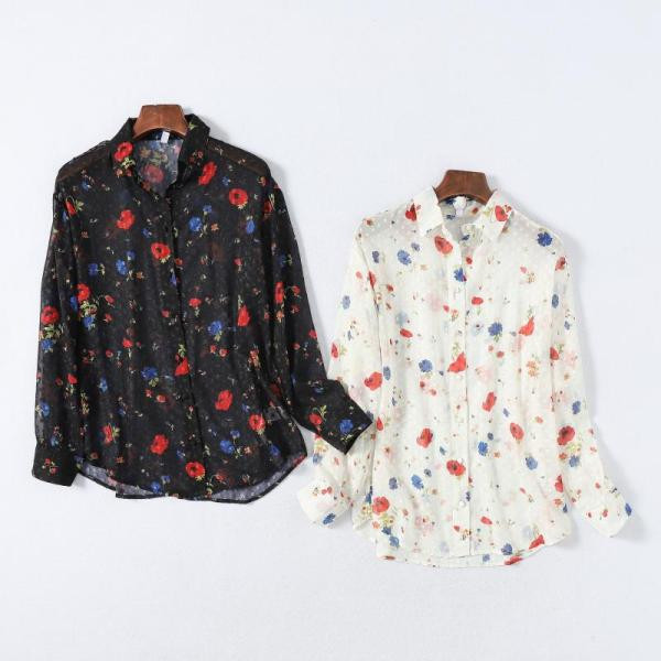 Új modell tavaszi ing virágmintával