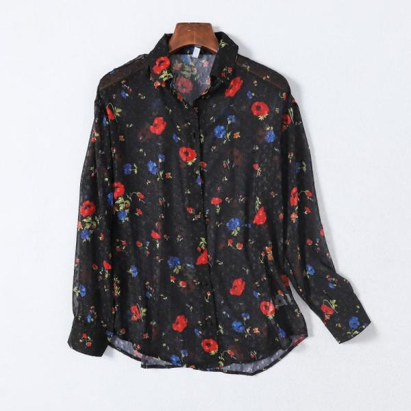 Új modell tavaszi ing virágmintával