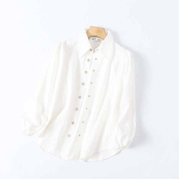 Дамска риза широк модел в бял цвят