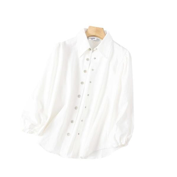 Дамска риза широк модел в бял цвят