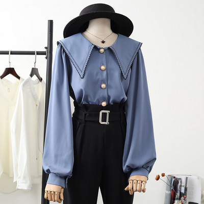 Uue mudeli naiste särk - ümara kaelusega ja pikkade varrukatega