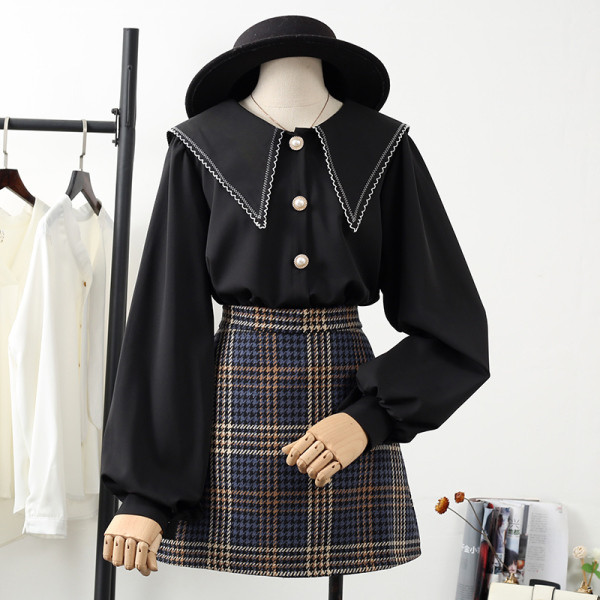 Uue mudeli naiste särk - ümara kaelusega ja pikkade varrukatega