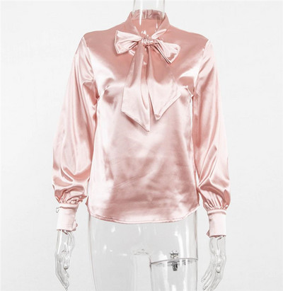 Κομψό πουκάμισο με κορδέλα στο ντεκολτέ