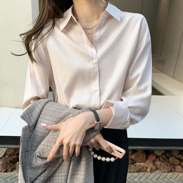 Női alkalmi ing gombokkal, sima modell