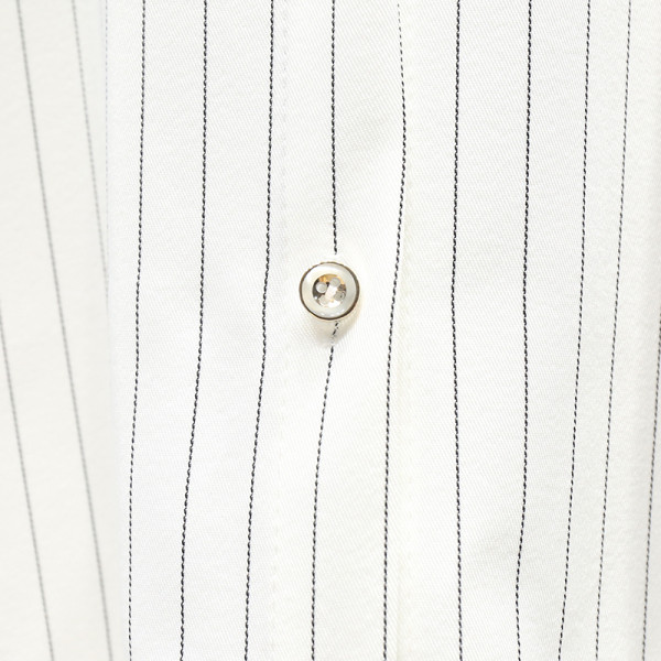 Új modell női csíkos ing klasszikus gallérral fehér és kék színben