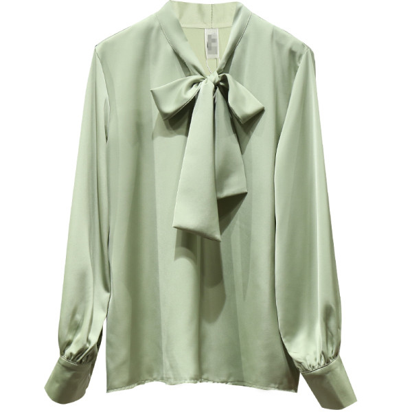 Modern női ing széles ujjal és szalaggal