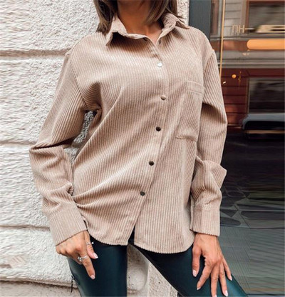 Stori velveto marškiniai su kišene