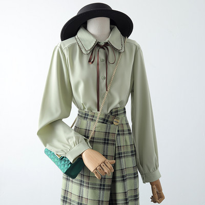 Naiste vabaaja särk pikkade varrukate ja lipsudega – mitut värvi