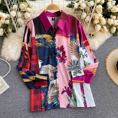 Új modell női ing virágos motívumokkal