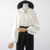 Cămașă de damă cu decolteu rotund și mâneci largi