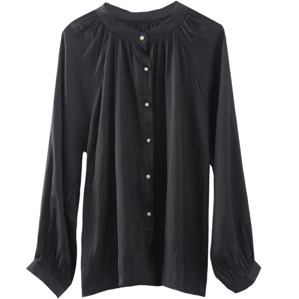 Cămașă de damă cu decolteu rotund și mâneci largi