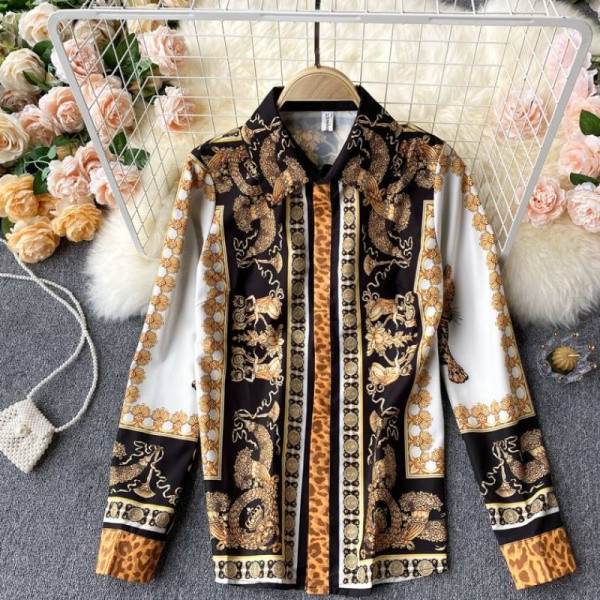 Stílusos női ing klasszikus gallérral