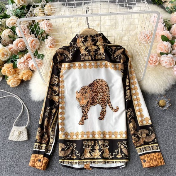 Stílusos női ing klasszikus gallérral