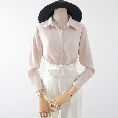 Uue mudeli naiste särk - klassikalise krae ja pikkade varrukatega