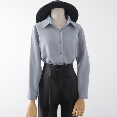 Uue mudeli naiste särk - klassikalise krae ja pikkade varrukatega