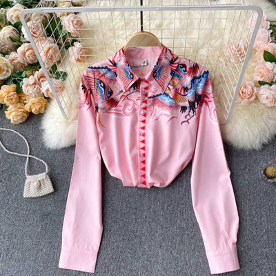 Stiilne roosa klassikalise kraega naiste särk