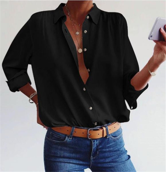 Modern női ing klasszikus modell fehér színben