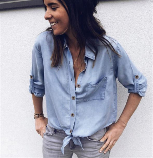 Naiste vabaaja särk vöökoha ja 7/8 varrukatega