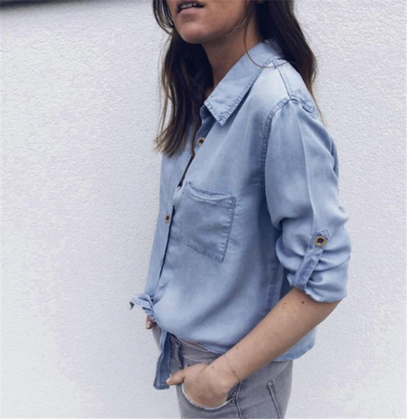 Naiste vabaaja särk vöökoha ja 7/8 varrukatega