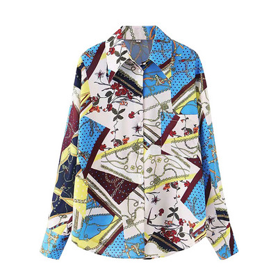 Värvilise mustriga naiste särgi klassikaline mudel