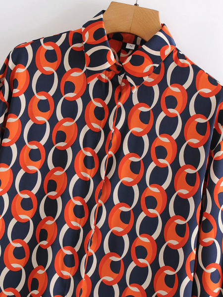 Női ing színes jobb klasszikus modellel