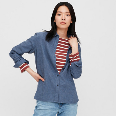 Női alkalmi ing gombokkal és klasszikus gallérral több színben