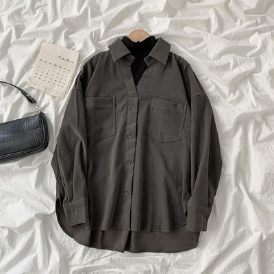 Γυναικείο casual πουκάμισο με κουμπιά και κλασικό κολάρο - απλό μοντέλο