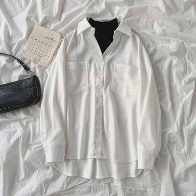 Γυναικείο casual πουκάμισο με κουμπιά και κλασικό κολάρο - απλό μοντέλο