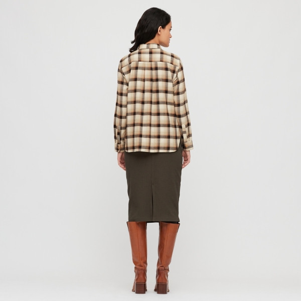 Uue mudeli klassikalise kraega naiste ruuduline särk