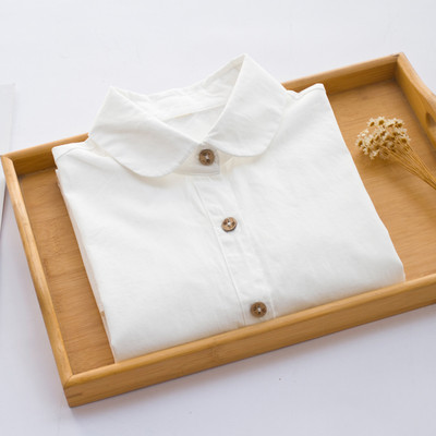 Naiste vabaaja särk valge ja nööpidega