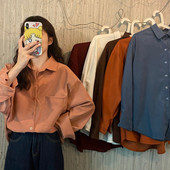 Mitmes värvitoonis klassikalise krae ja taskuga naiste särk