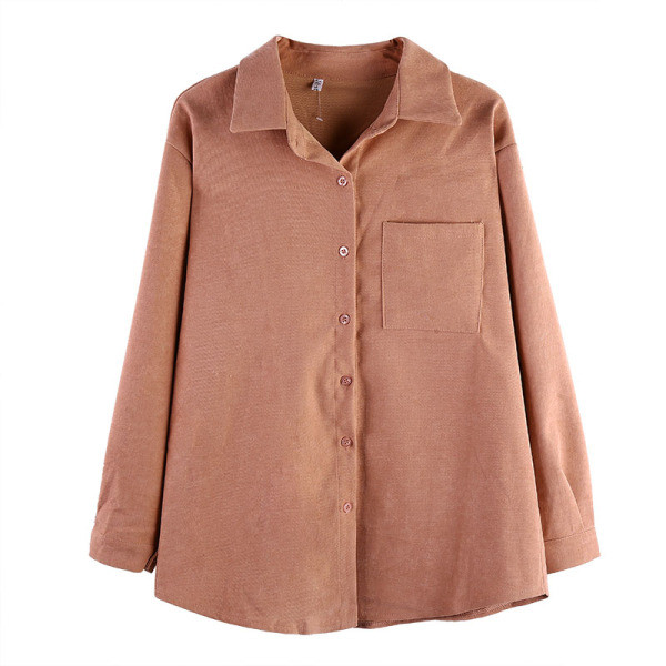 Mitmes värvitoonis klassikalise krae ja taskuga naiste särk