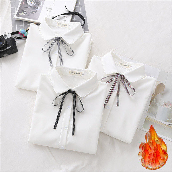 Modern női ing fehér szalaggal