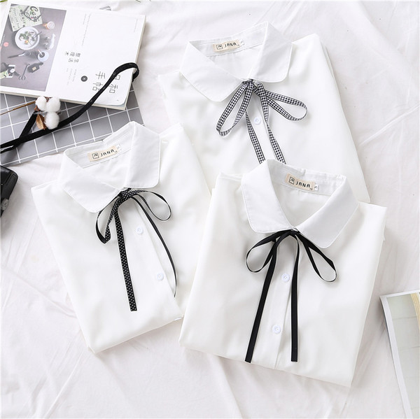 Modern női ing fehér szalaggal