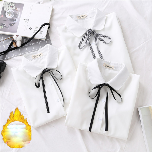 Modern női ing fehér szalaggal