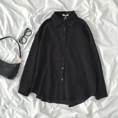 Női alkalmi ing sima modell klasszikus gallérral