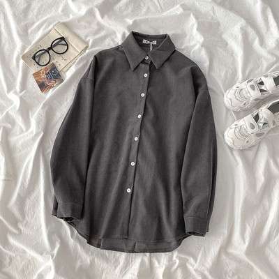 Női alkalmi ing sima modell klasszikus gallérral