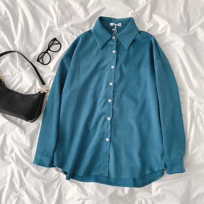 Női alkalmi ing sima modell klasszikus gallérral