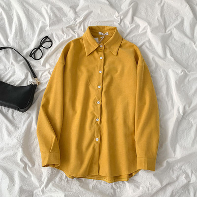 Női alkalmi ing sima modell klasszikus gallérral