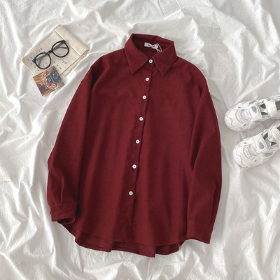 Női alkalmi ing sima modell klasszikus gallérral