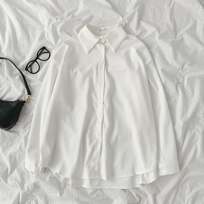 Női alkalmi ing sima modell klasszikus gallérral