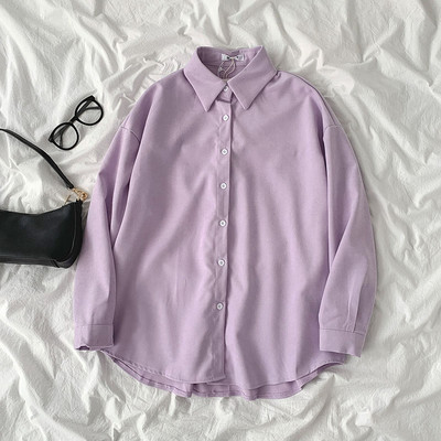 Női alkalmi ing sima modell klasszikus gallérral