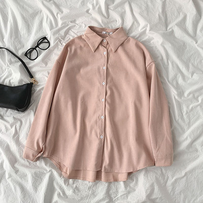 Női alkalmi ing sima modell klasszikus gallérral