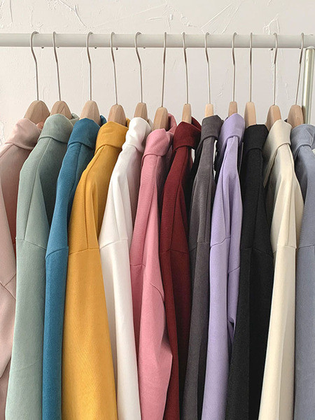 Női alkalmi ing sima modell klasszikus gallérral