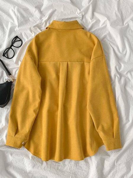 Női alkalmi ing sima modell klasszikus gallérral