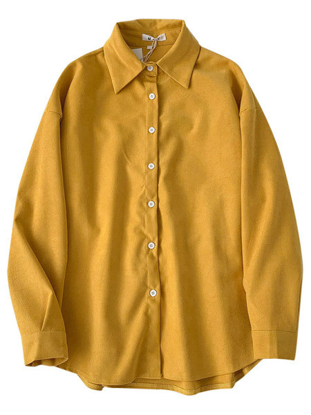 Női alkalmi ing sima modell klasszikus gallérral