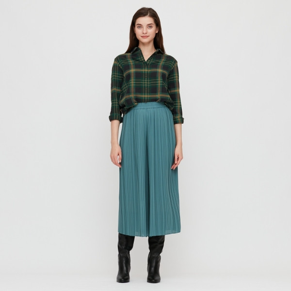 Moodne pikkade varrukatega naiste ruuduline särk