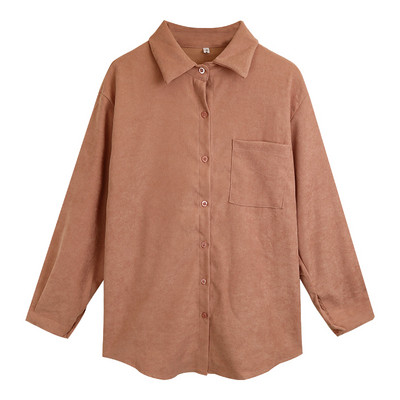 Női alkalmi ing klasszikus gallérral és gombokkal - széles modell