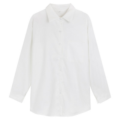 Női alkalmi ing klasszikus gallérral és gombokkal - széles modell